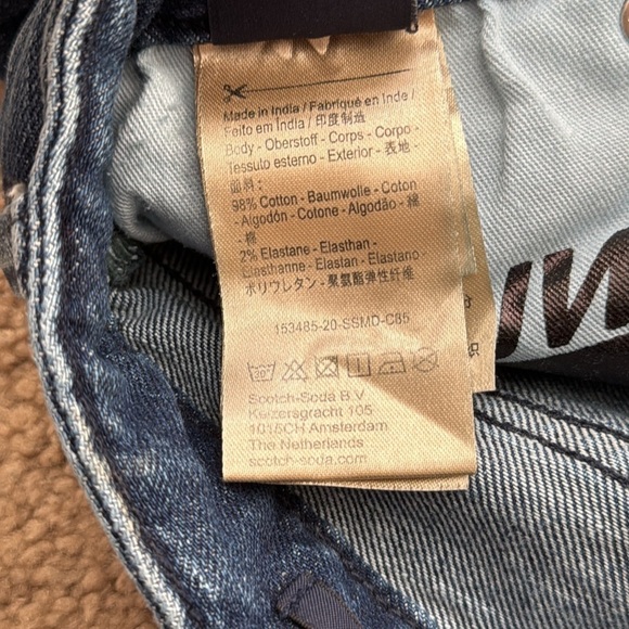 Scotch & Soda Amsterdam Blauw Skim Skinny Leg Mid Rise Jeans Size 29 - Picture 9 of 11